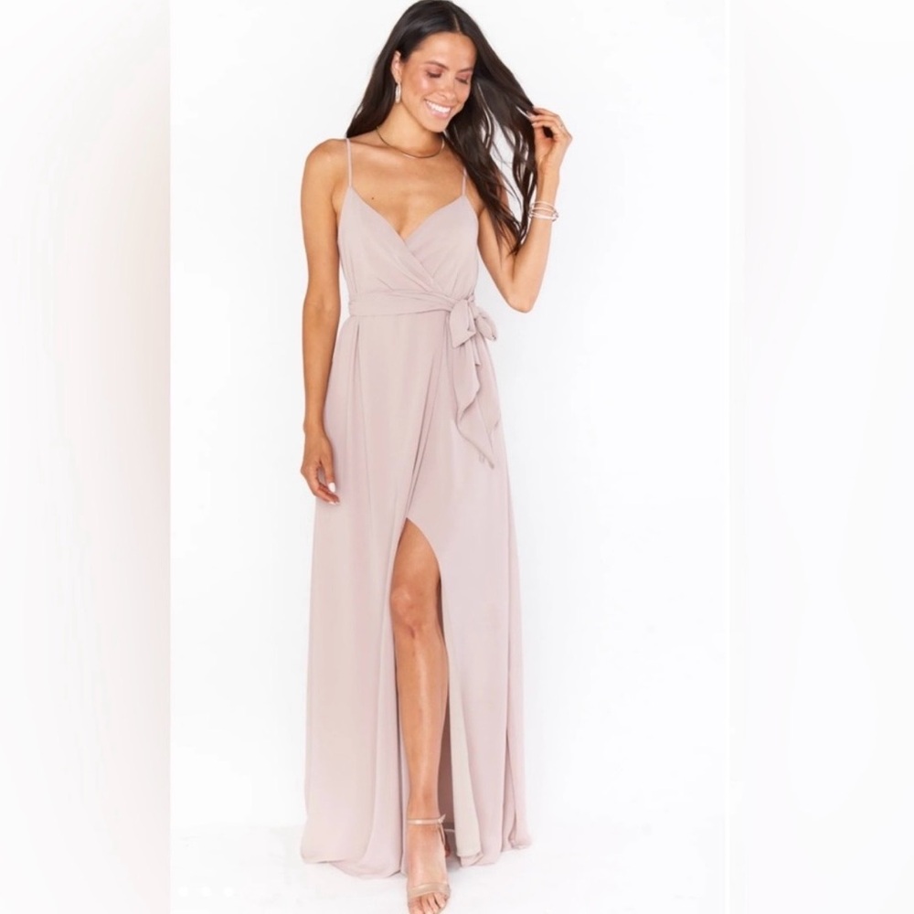 Show Me Your MuMu Light Champagne “Show Me The Ring” Maxi Dress